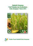 Statistik Pertanian Padi Palawija Dan Hortikultura Kota Denpasar 2012